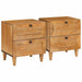 Dulap de noapte 2 pcs Maro deschis 40 x 33 x 46 cm - WALTI WALTI