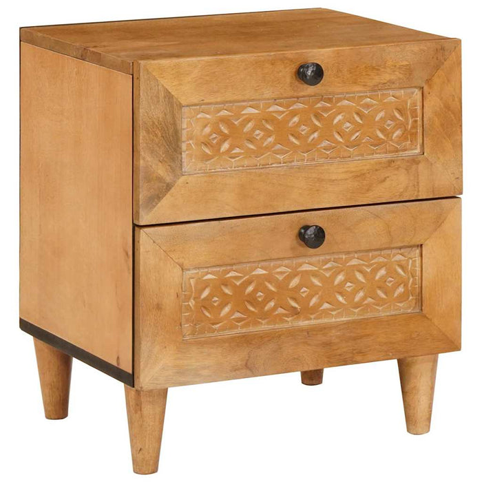 Dulap de noapte 2 pcs Maro deschis 40 x 33 x 46 cm - WALTI WALTI