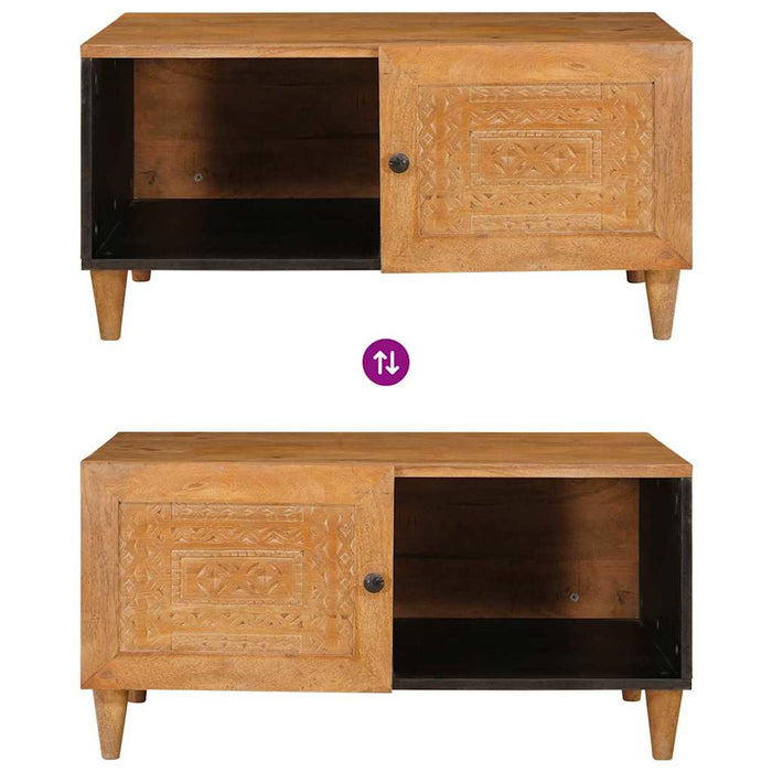 Masă de cafea Maro deschis 80 x 50 x 40 cm Lemn masiv de acacia WALTI