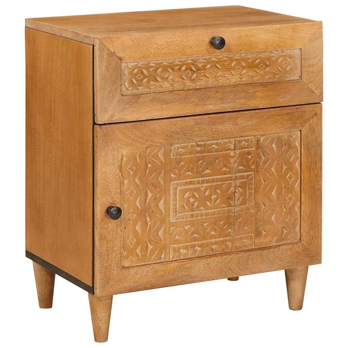 Dulap de noapte cu sertar cu ușă Maro deschis 50 x 33 x 60 cm - WALTI WALTI