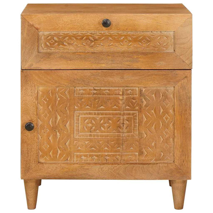 Dulap de noapte cu sertar cu ușă Maro deschis 50 x 33 x 60 cm - WALTI WALTI