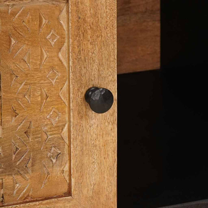 Masă de cafea cu raft cu ușă Maro deschis 100 x 54 x 40 cm WALTI