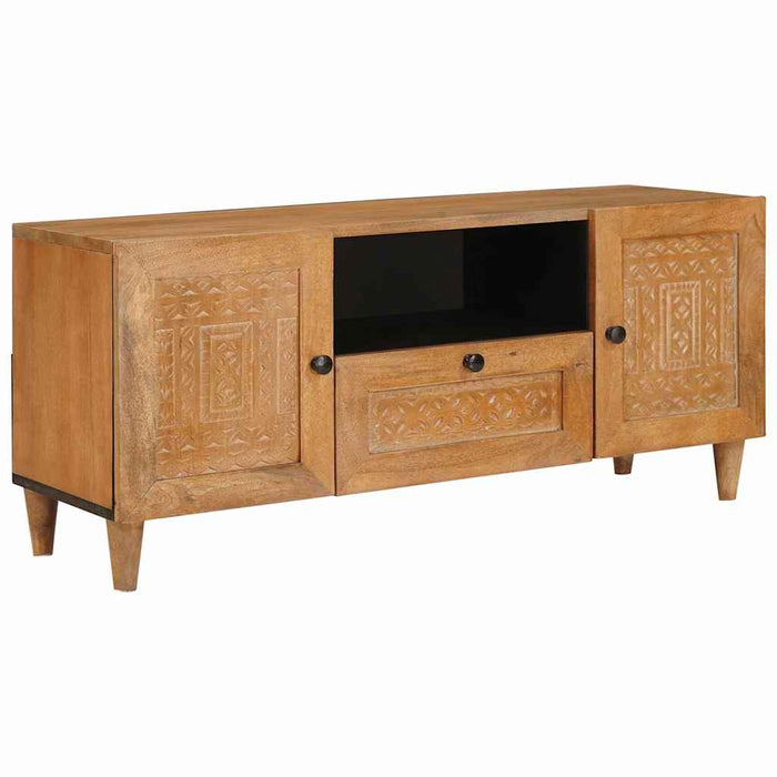 Unități TV cu raft Maro deschis 105 x 33 x 46 cm Lemn compozit - WALTI WALTI