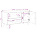 Unități TV cu raft Maro deschis 80 x 33 x 46 cm Lemn compozit - WALTI WALTI