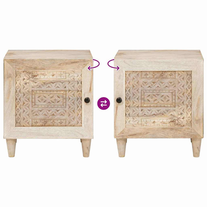 Dulap de noapte Alb 80 x 50 x 40 cm Lemn prelucrat - WALTI WALTI