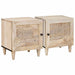 Dulap de noapte 2 pcs Alb 80 x 50 x 40 cm Lemn prelucrat - WALTI WALTI