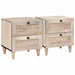 Dulap de noapte 2 pcs Alb 40 x 33 x 46 cm Lemn prelucrat - WALTI WALTI