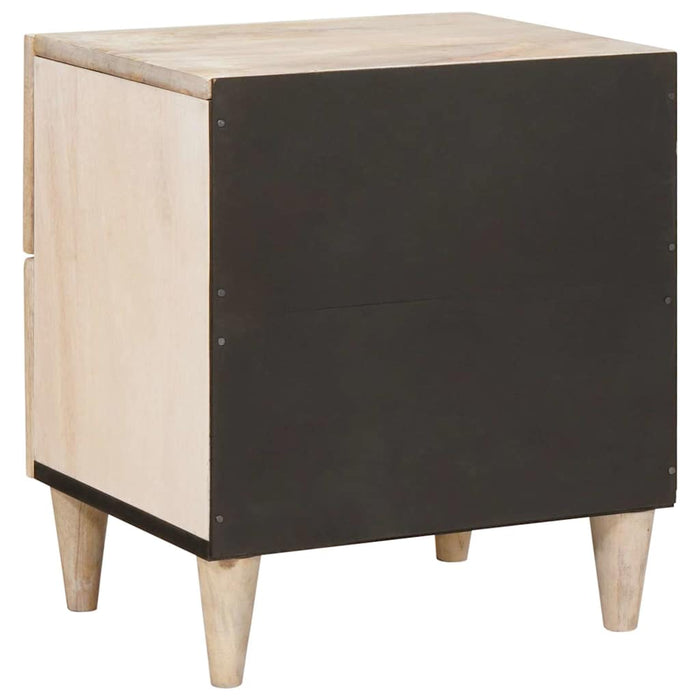 Dulap de noapte 2 pcs Alb 40 x 33 x 46 cm Lemn prelucrat - WALTI WALTI