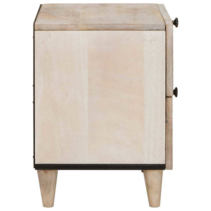 Dulap de noapte 2 pcs Alb 40 x 33 x 46 cm Lemn prelucrat - WALTI WALTI