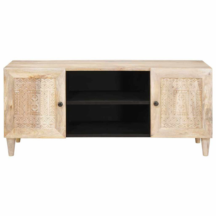 Unități TV cu raft cu ușă Alb 105 x 33 x 46 cm Lemn compozit - WALTI WALTI