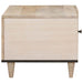 Masă de cafea cu raft Bej 80 x 50 x 40 cm Lemn masiv de acacia - WALTI WALTI