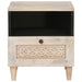 Dulap de noapte Bej 40 x 33 x 46 cm Lemn masiv de acacia - WALTI WALTI