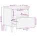 Dulap de noapte Bej 40 x 33 x 46 cm Lemn masiv de acacia - WALTI WALTI