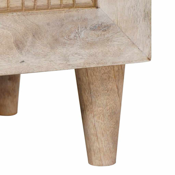 Dulap de noapte 2 pcs Bej 40 x 33 x 46 cm Lemn masiv de acacia - WALTI WALTI
