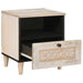 Dulap de noapte 2 pcs Bej 40 x 33 x 46 cm Lemn masiv de acacia - WALTI WALTI