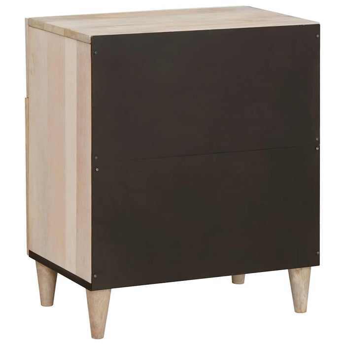 Dulap de noapte cu ușă Bej 50 x 33 x 60 cm Lemn masiv de acacia - WALTI WALTI