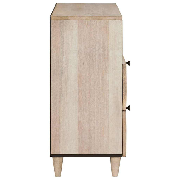 Dulap de noapte cu ușă Bej 50 x 33 x 62 cm Lemn masiv de acacia - WALTI WALTI
