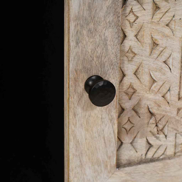 Masă de cafea cu raft Bej 100 x 54 x 40 cm Lemn masiv de acacia WALTI