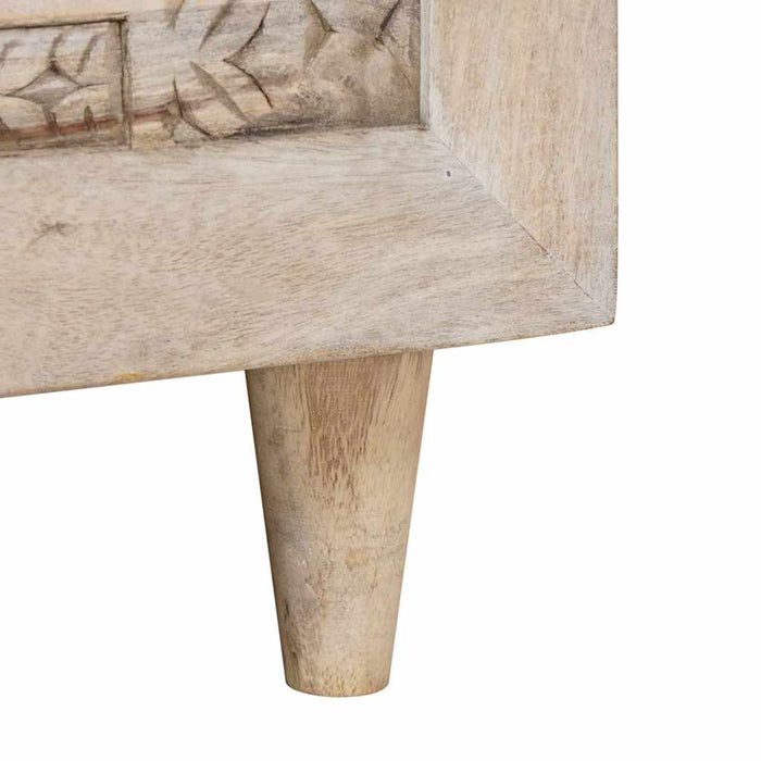 Masă de cafea cu raft Bej 100 x 54 x 40 cm Lemn masiv de acacia WALTI