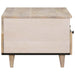 Masă de cafea cu raft Alb 80 x 54 x 40 cm Lemn masiv de acacia - WALTI WALTI