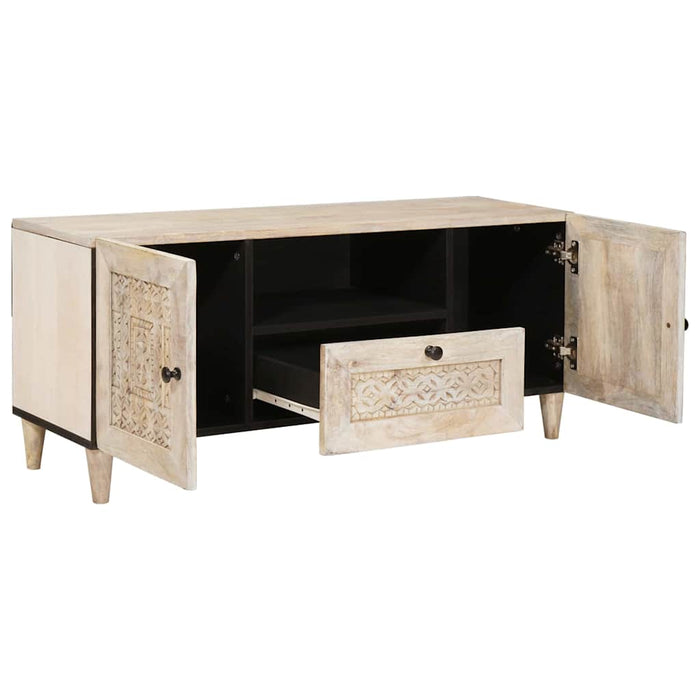 Unități TV cu sertar cu raft Alb 105 x 33 x 46 cm Lemn compozit - WALTI WALTI
