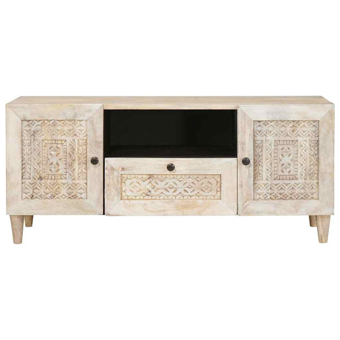 Unități TV cu sertar cu raft Alb 105 x 33 x 46 cm Lemn compozit - WALTI WALTI