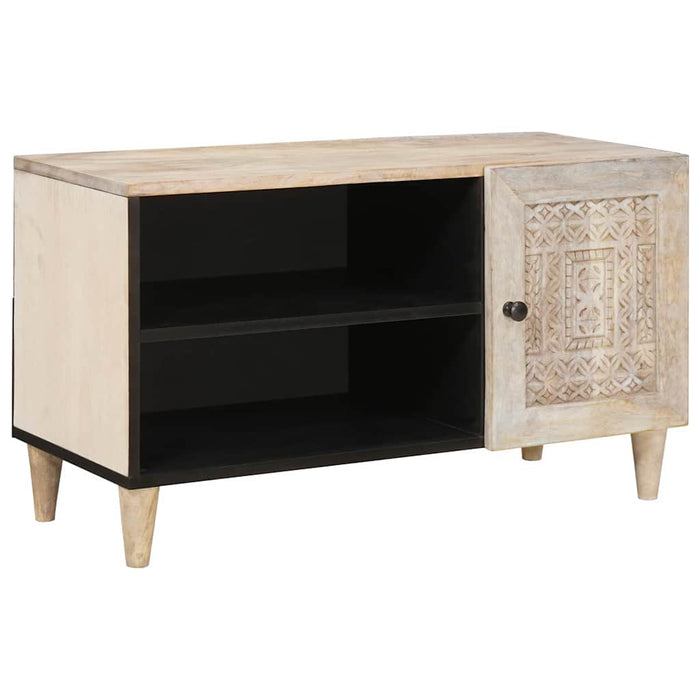 Unități TV cu raft cu ușă Alb 80 x 33 x 46 cm Lemn compozit - WALTI WALTI