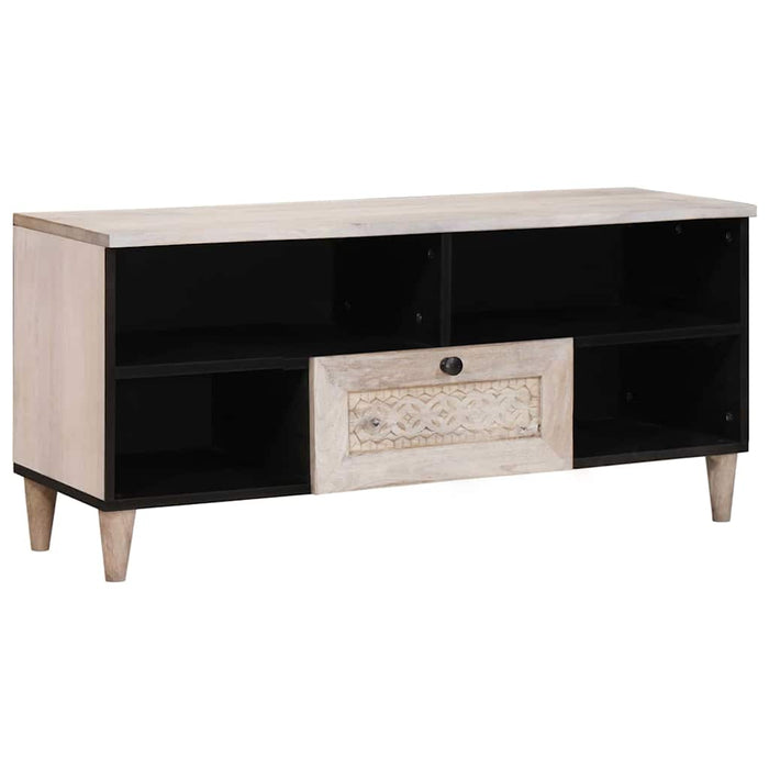 Unități TV cu sertar cu raft Alb 105 x 33 x 46 cm Lemn compozit - WALTI WALTI