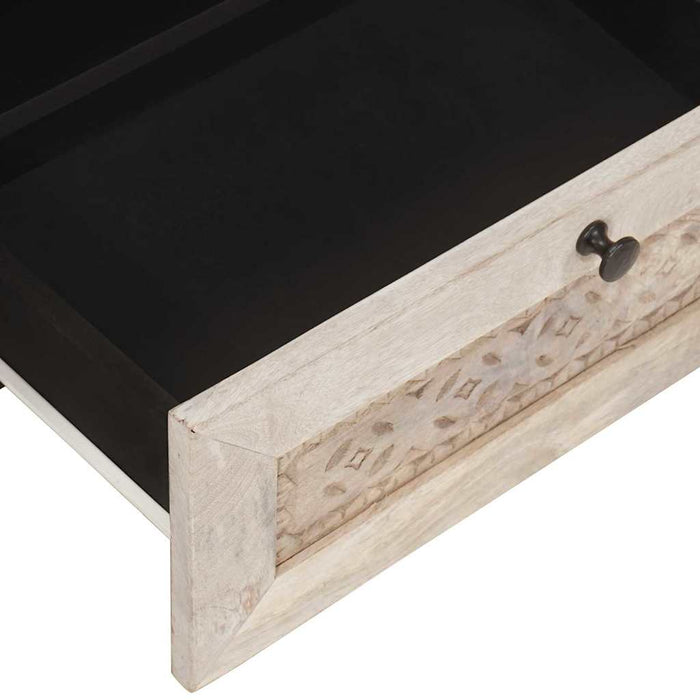Unități TV cu sertar cu raft Alb 80 x 33 x 46 cm Lemn compozit - WALTI WALTI