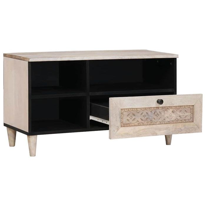 Unități TV cu sertar cu raft Alb 80 x 33 x 46 cm Lemn compozit - WALTI WALTI
