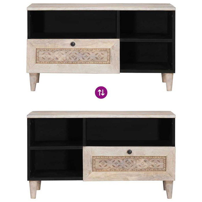 Unități TV cu sertar cu raft Alb 80 x 33 x 46 cm Lemn compozit - WALTI WALTI
