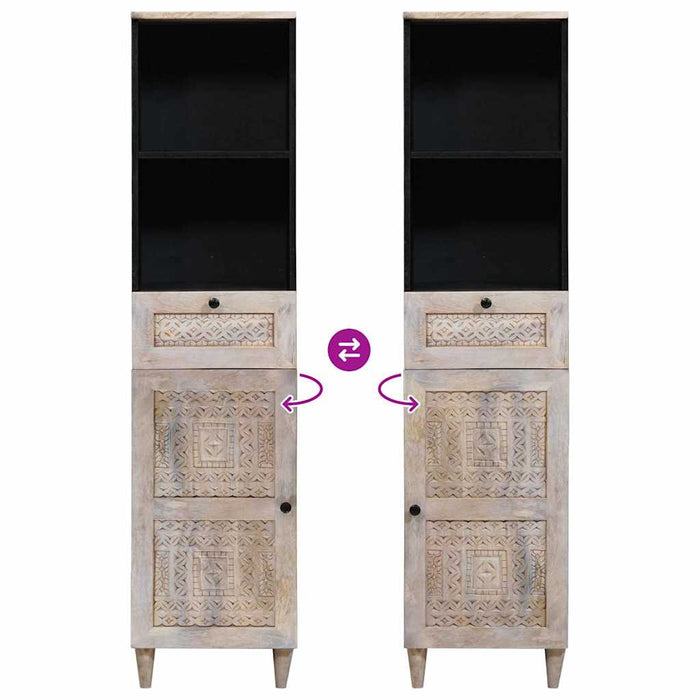 Dulap de Baie cu sertar Alb 38 x 33 x 160 cm Lemn compozit - WALTI WALTI