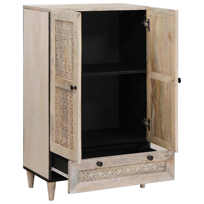 Bufet Alb 60 x 33 x 100 cm Lemn masiv de mango - WALTI WALTI