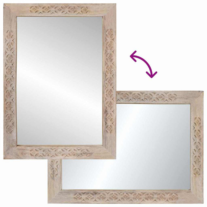 Oglindă pentru baie cu oglindă Alb 70 x 50 x 2,5 cm - WALTI WALTI