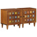 Dulap de noapte 2 pcs Maro 40 x 33 x 46 cm Lemn de mango solid - WALTI WALTI