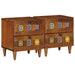 Dulap de noapte 2 pcs Maro 40 x 33 x 46 cm Lemn de mango solid - WALTI WALTI