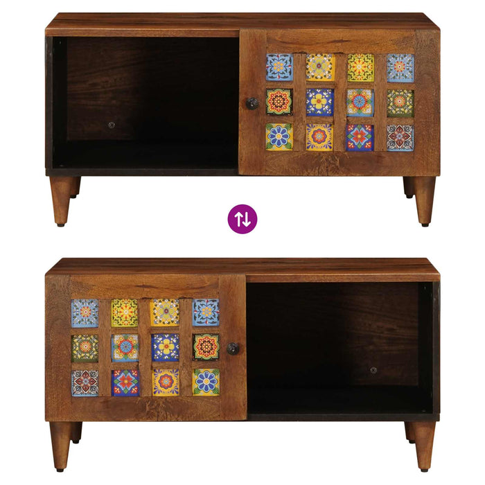 Masă de cafea Maro 80 x 50 x 40 cm Lemn de mango solid - WALTI WALTI