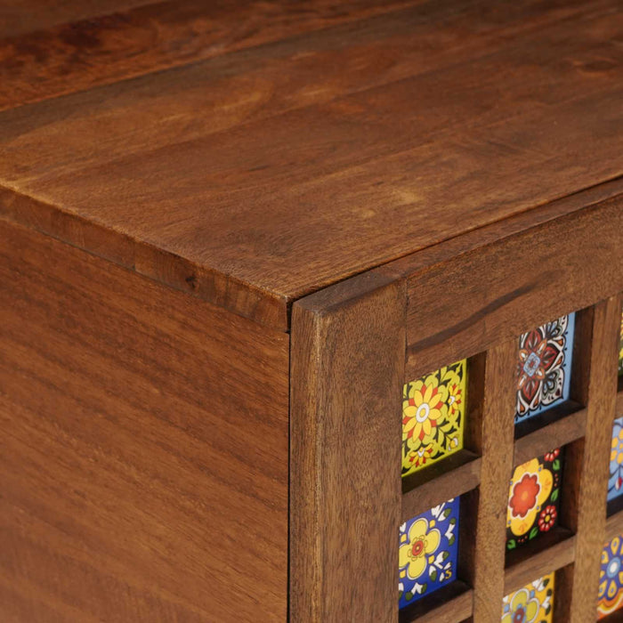 Masă de cafea Maro 80 x 50 x 40 cm Lemn de mango solid WALTI