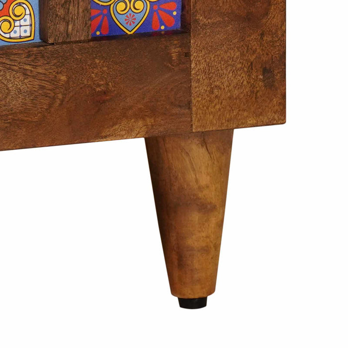 Masă de cafea Maro 80 x 50 x 40 cm Lemn de mango solid WALTI