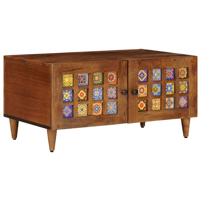 Masă de cafea Maro 80 x 50 x 40 cm Lemn de mango solid WALTI