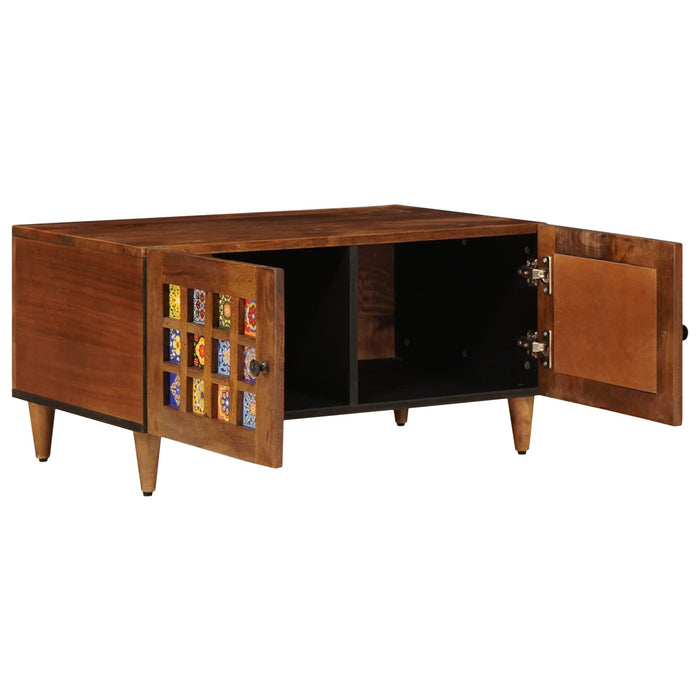 Masă de cafea Maro 80 x 50 x 40 cm Lemn de mango solid WALTI