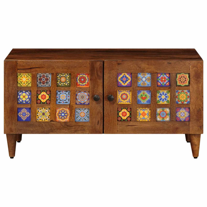Masă de cafea Maro 80 x 50 x 40 cm Lemn de mango solid WALTI