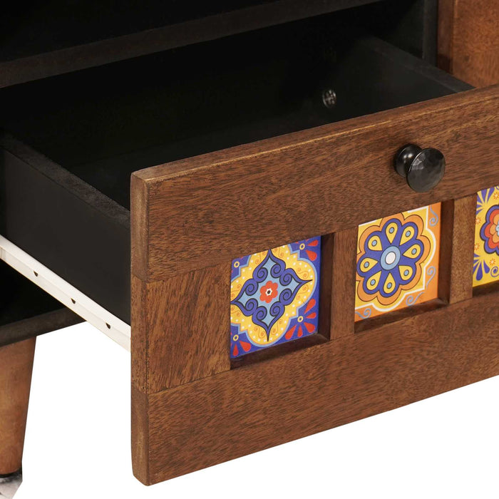 Masă de cafea Maro 80 x 54 x 40 cm Lemn de mango solid WALTI