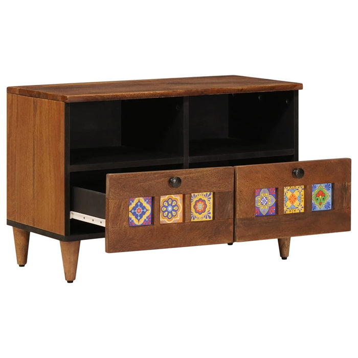 Masă de cafea Maro 80 x 54 x 40 cm Lemn de mango solid WALTI