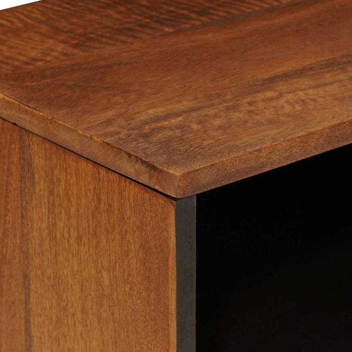 Cabinet TV cu ușă castan 80 x 33 x 46 cm Lemn de mango solid - WALTI WALTI