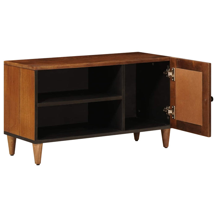 Cabinet TV cu ușă castan 80 x 33 x 46 cm Lemn de mango solid - WALTI WALTI