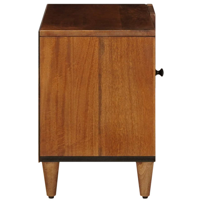 Cabinet TV cu ușă castan 80 x 33 x 46 cm Lemn de mango solid - WALTI WALTI