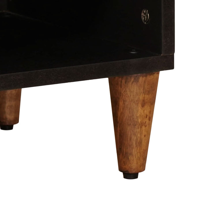 Cabinet TV cu raft castan 100 x 33 x 46 cm Lemn de mango solid - WALTI WALTI