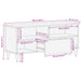 Cabinet TV cu raft castan 100 x 33 x 46 cm Lemn de mango solid - WALTI WALTI