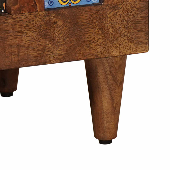 Cabinet TV cu sertar castan 80 x 33 x 46 cm Lemn de mango solid - WALTI WALTI